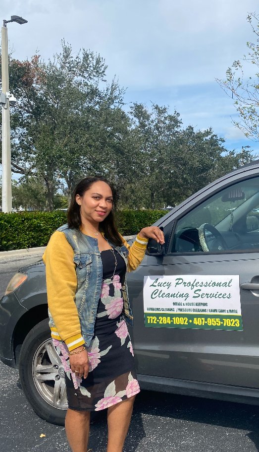 Pressure washing a patio