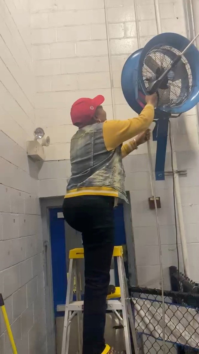 Bright and airy bedroom after cleaning